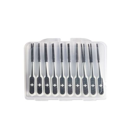 Ubervia 20pcs Toothpick Tooth Picks Dental Floss Interdental Brush Teeth Stick Soft Brushes for Teeth Cleaning