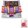 SFU E Com Bournville, Silk Chocolate Gift Hamper With Tray | Anniversary Chocolate Gift Hamper | Anniversary Greeting Card With Chocolate Combo | 552 view 1
