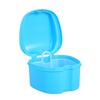 Ubervia 2 Pack Denture Bath Box Case Dental False Teeth Storage Box Cleaning Container Rinsing Basket Retainer Appliance Holder Tray view 4