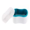 Ubervia Denture Bath Box Case Dental False Teeth Cleaning Container Rinsing Basket Retainer Appliance lder Tray view 1