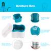 Ubervia Denture Bath Box Case Dental False Teeth Cleaning Container Rinsing Basket Retainer Appliance lder Tray view 3