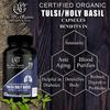 Dr. JPG Organic Tulsi Capsules For Immunity 500mg 60 Veg. Capsules/INDIA ORGANIC Certified view 4