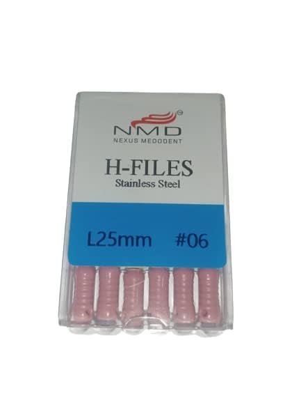 DENTAL TOOL Stainless Steel(S.S)-H-Files (25mm,#6)
