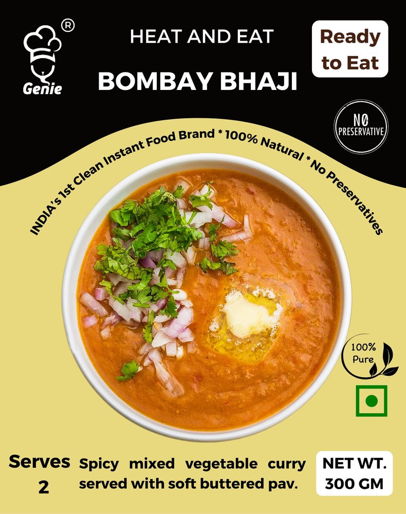GENIE'S READY TO BOMBAY BHAJI | 300GM +300GM | HEAT AND EAT | NO PRESERVATIVES | READY IN 5 MINS (3)