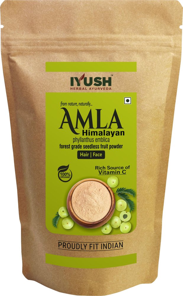 IYUSH Herbal Ayurveda Wild Himalayan Amla Powder 900gm | Amla Powder for Eating | Amla Powder for Hair Growth Organic | Organic Amla Powder | Hair Volume Powder | Indian Gooseberry Powder |