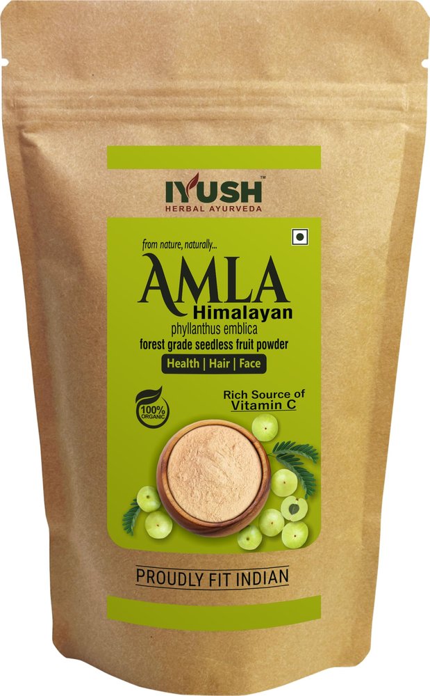 IYUSH Herbal Ayurveda Wild Himalayan Amla Powder 400gm | Amla Powder for Eating | Amla Powder for Hair Growth Organic | Organic Amla Powder | Hair Volume Powder | Indian Gooseberry Powder |