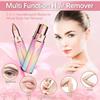 AMENDAS Eyebrow Trimmer for Women, 2 in 1 Rechargeable Facial Hair Remover For Women with Replaceable Heads, Professional Painless Personal Hair Removal Razor with Indicator Lights (RAINBOW) view 4