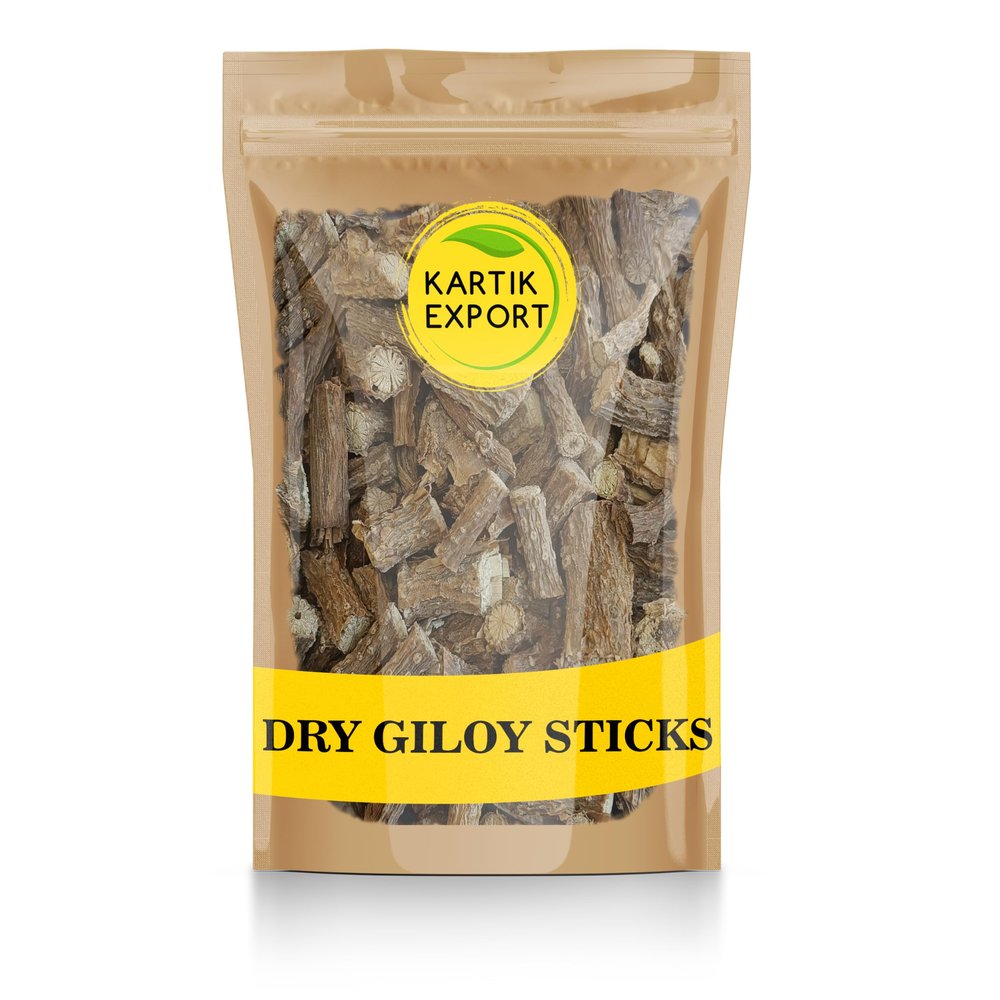 Kartik Export Dry Giloy Stick - Guduchi Stem - Tinospora cordifolia - 250 Grams