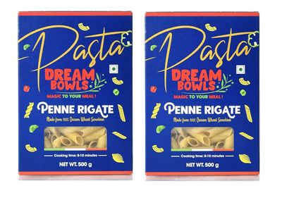 DREAM BOWLS PASTA PENNE COMBO | 100% Durum Wheat | No Maida | No Preservative | Pack of 2 | 500g each