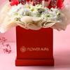 FlowerAura Decorative Fresh Live 2 Stems Of White Daisy With 10 Chocolate In Box For Valentine's Day Gift, Birthday Gift, Anniversary Gift, Mother's Day Gift & Women's Day Gift (Same Day Delivery) view 4