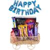 SFU E Com Chcolate Gift Pack With Metal Wire Basket | Happy Birthday Foil Ballons Letters With Chocolate Gift Hamper | Birthda Chocolate Gift Combo | 695 view 1