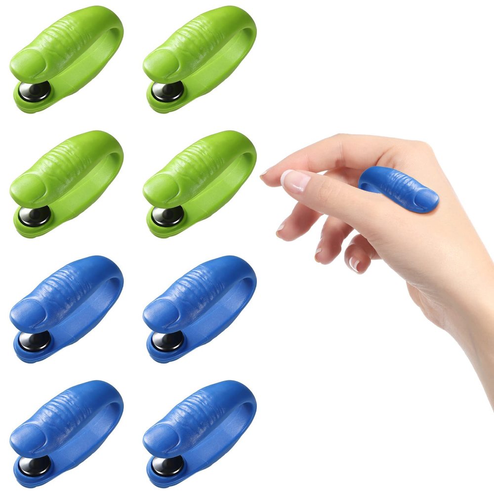 3NH Acupressure Hand Pressure Point Clip, 8 Pcs Migraine Relief Clip Headache Pressure Point Tool for Relaxation Tension Anxiety Relief Muscle Pain Alleviation (Green, Blue)
