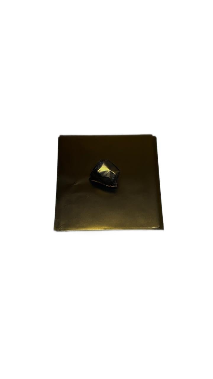 Baekence Chocolate Wrapper foil Chocolate Wrapper Candy Wrappers Dark Golden, Pack of 750 pcs (12cmx12 cm