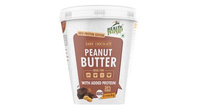 Health Ninja Dark Chocolate Peanut Butter 400 gm | High Protein Chocolate Peanut Butter Crunchy