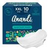 Anandi sanitary pads for women 10 XXL Pads | Biodegradable Organic pads with Disposal pouch | Certified ~100% Compostable view 1