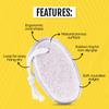 Matra Pumice Stone - Oval Natural Lava Pumice Stone with Rubber Ring Grip - Exfoliating Foot Scrubber Pedicure Tool & Callus Remover for Dead Skin Removal - Foot Filer to Soften Heels, Elbows & Ankles view 3