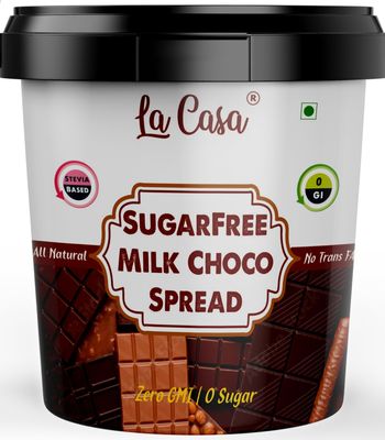 La Casa Sugar-Free Milk Chocolate Spread | Stevia Based & 0 GMI | All Natural | Product of India | 1000g |