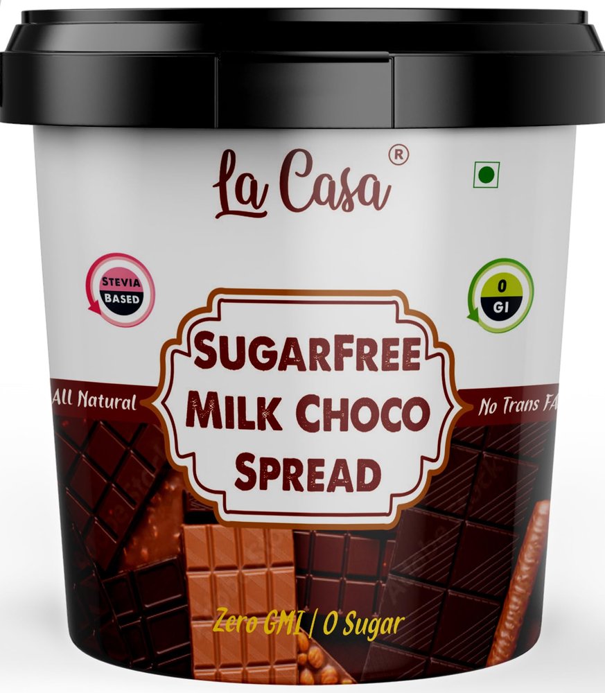 La Casa Sugar-Free Milk Chocolate Spread | Stevia Based & 0 GMI | All Natural | Product of India | 1000g |