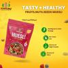 FITFLOW High Protein Fruits, Nuts & Seeds Muesli | No Added Sugar | High Fiber Pouch (400 g) view 4