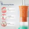 Smart Water Flosser with 200ml water tank capacity | Portable & Rechargeable | IPX7 Waterproof | 3 Modes | 4 Nozzles | Dental Oral Irrigator Flossing at Home and Travel (Water Flosser) view 2