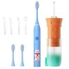 US1984 Sonic Electric Toothbrush for Kids & Smart Water Flosser with 200ml tank, Oral Flosser Rechargeable with 4 Nozzles, 3 Modes, Smart Electric Tooth brush with IPX7, 5 Modes, 3 Head (Blue-Combo) view 1