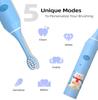 US1984 Sonic Electric Toothbrush for Kids & Smart Water Flosser with 200ml tank, Oral Flosser Rechargeable with 4 Nozzles, 3 Modes, Smart Electric Tooth brush with IPX7, 5 Modes, 3 Head (Blue-Combo) view 2