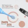 US1984 Sonic Electric Toothbrush for Kids & Smart Water Flosser with 200ml tank, Oral Flosser Rechargeable with 4 Nozzles, 3 Modes, Smart Electric Tooth brush with IPX7, 5 Modes, 3 Head (Blue-Combo) view 3