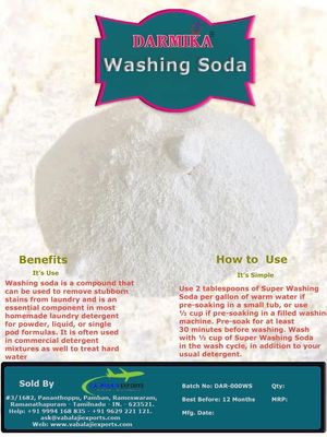 Darmika Washing Soda Powder (5kg) | Soda Ash for cloth washing | floor cleaning