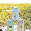 Aatison Glass Travel Coffee Cup with Cap & Handle | Double Layer | Inner Glass & Outer Plastic | Transparent Window view 3
