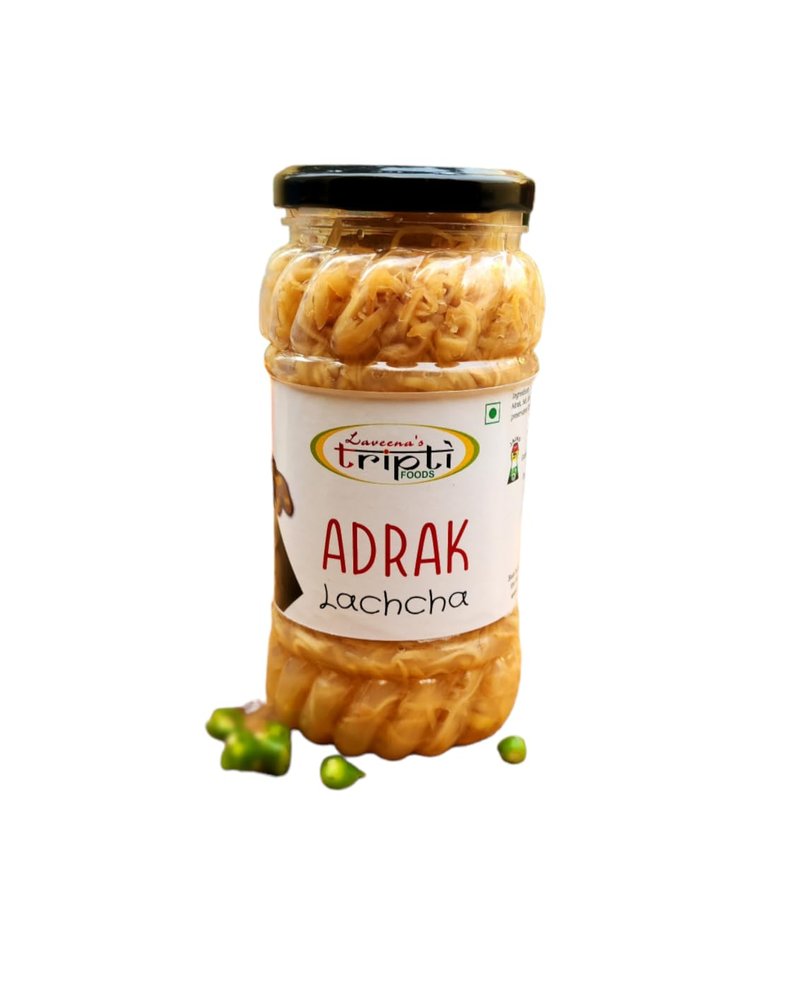 ADRAK(GINGER JULIETS) LACHHA, 100% HOMEMADE,SPL.OF JAIN AUNTY,HANDCRAFTED (PACK OF 1 * 400 GM)