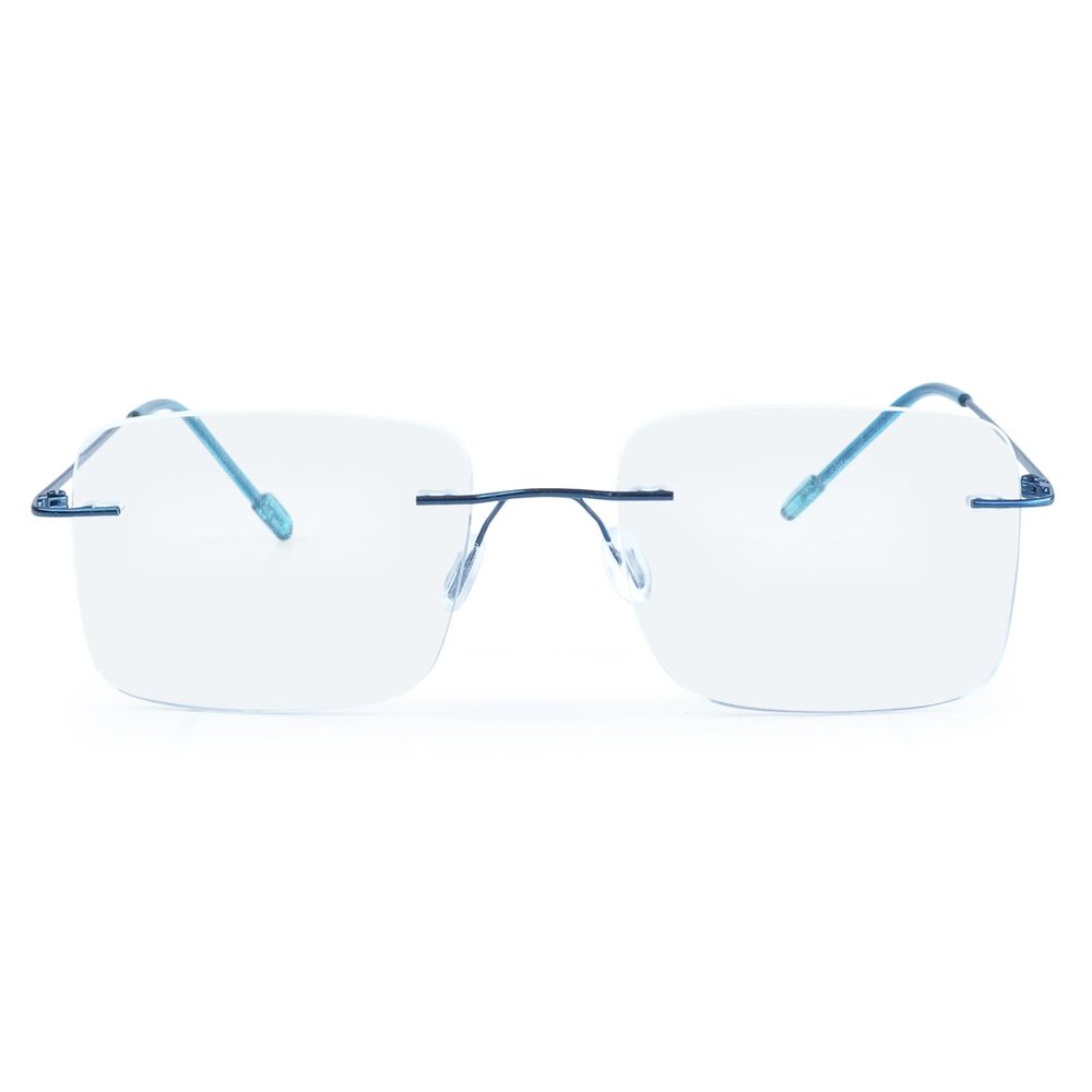 Redex Rimless Rectangle Optical Premium Reading Glasses For Men And Women Reading Power Glasses For Men & Women (0.50, BLUE)