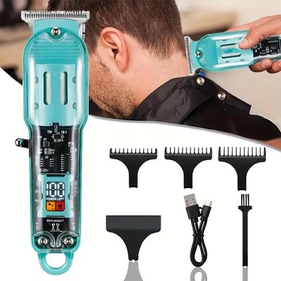 Bennort Rechargeable Hair Trimmer, Beard Trimmer For Men, All-In-One Electric Cordless Beard & Hair Trimmer, Adjustable Hair Clippers With 4 Limit Combs Body Hair Trimmers Kit For Home Use, Blue