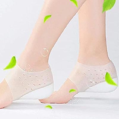 AMBROSIAL STORE Supportive Comfort Dry Hard Cracked Heels Repair Cream Foot Care Ankle Support Cushion Gel Heel Invisible Height Elevators, Heal Dry Cracked Heels Heel Protectors