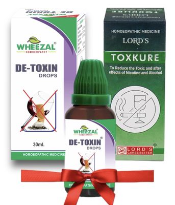 Med-001 Wheezal De Toxin Drops & ToxCure Drops COMBO - FULL_Course