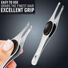 BEAUT DCHANE Professional Tweezers for Women, Men Wide Grip Slant Tip Premium Tweezers Set 2 Pieces Stainless Steel Eyebrow Tweezers for Ingrown Hair Removal & Plucking view 3