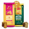 Smyle | Punjabi Atta Biscuits | 600GM Combo Offer (Shakkar+Namkeen) | Whole Wheat Biscuits | Healthy Digestive Atta Cookies | Net Weight 300G Per Tray (Pack Of 2 Trays) view 1