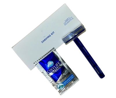 EAstore Hotel Room Amenities, Guest Amenities, Hotel Toiletries, travel- Shaving Kit With Premium Packing (Pack of 100 Kits)
