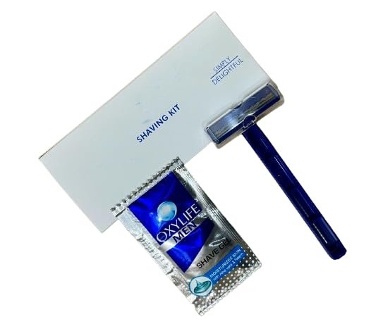 EAstore Hotel Room Amenities, Guest Amenities, Hotel Toiletries, travel- Shaving Kit With Premium Packing (Pack of 100 Kits)