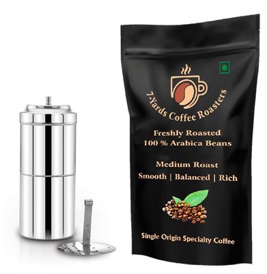 7 - Yards Coffee Roasters | Filter Coffee Combo Pack | Indian Filter Coffee (Medium Roast)