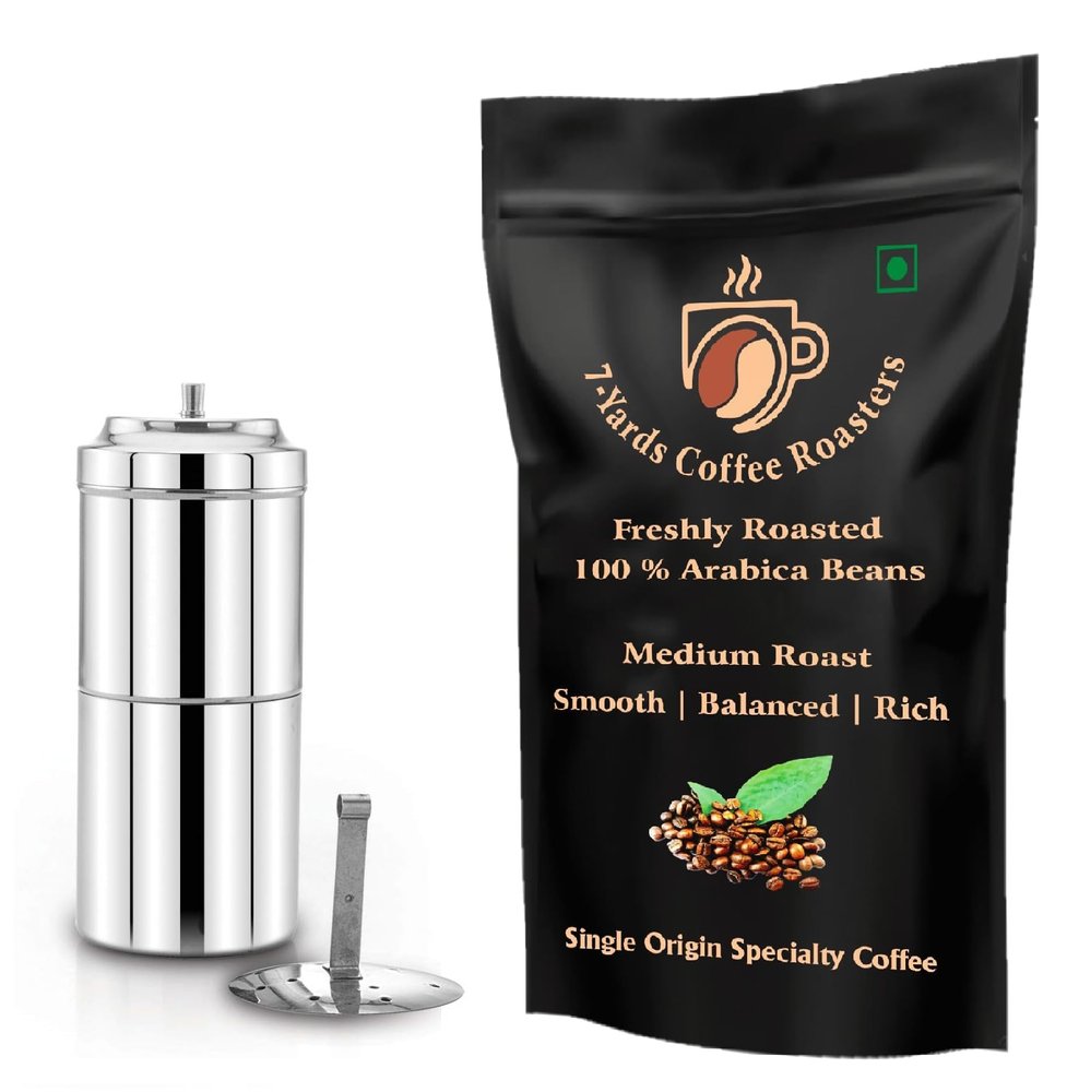 7 - Yards Coffee Roasters | Filter Coffee Combo Pack | Indian Filter Coffee (Medium Roast)