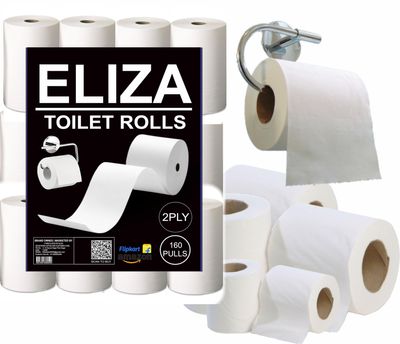 Eliza Toilet Roll Ultra Soft Pack of 24 (160 Pulls) Toilet Paper Roll (2 Ply, 160 Sheets)