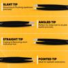 ASHNUR Beauty Eyebrow Tweezers Set - Premium 4-in-1 Stainless Steel Tweezers for Eyebrows - Great Precision Grooming for Facial Hair, Splinter and Ingrown Hair Removal (Black). view 2