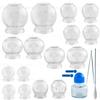 4beauty Therapy Massage Cupping Cup Therapy set | 16 Glass Cups for Acupuncture Cupping Sets Chinese Medical Magnetic Acupuncture Vacuum Cupping Set Professional Cupping Kit view 1