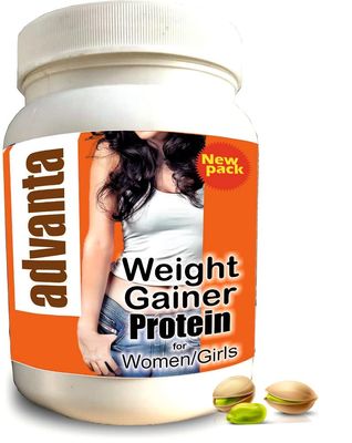 Advanta Women Weight & Mass Gainer Protein Powder  1 kg Elaichi Pista
