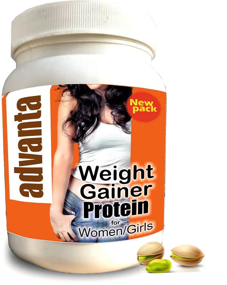 Advanta Women Weight & Mass Gainer Protein Powder  1 kg Elaichi Pista