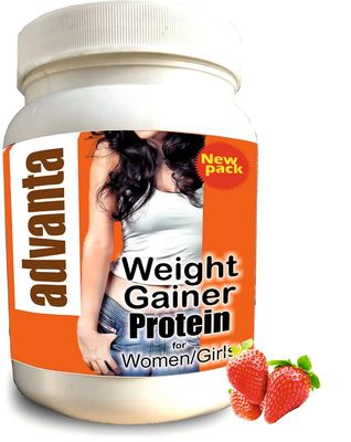 Advanta Women Weight & Mass Gainer Protein Powder  1 kg Strawberry