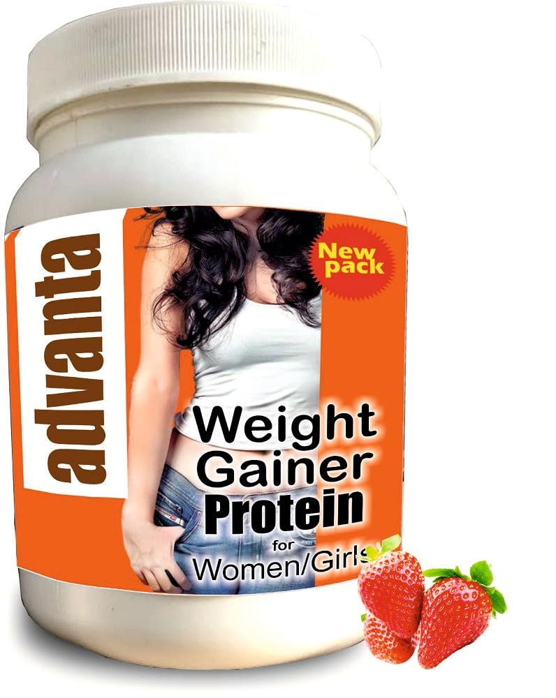Advanta Women Weight & Mass Gainer Protein Powder 1 kg Strawberry
