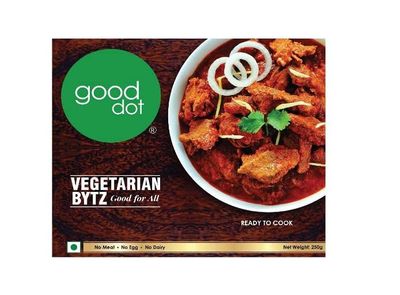 GoodDot Vegetarian Bytz - Ready to Cook | Plant Based Meat || Vegetarian & Vegan Friendly || Zero Cholesterol || High Dietary Fiber || Mock Meat || Veg Meat (250 g) Pack of 4