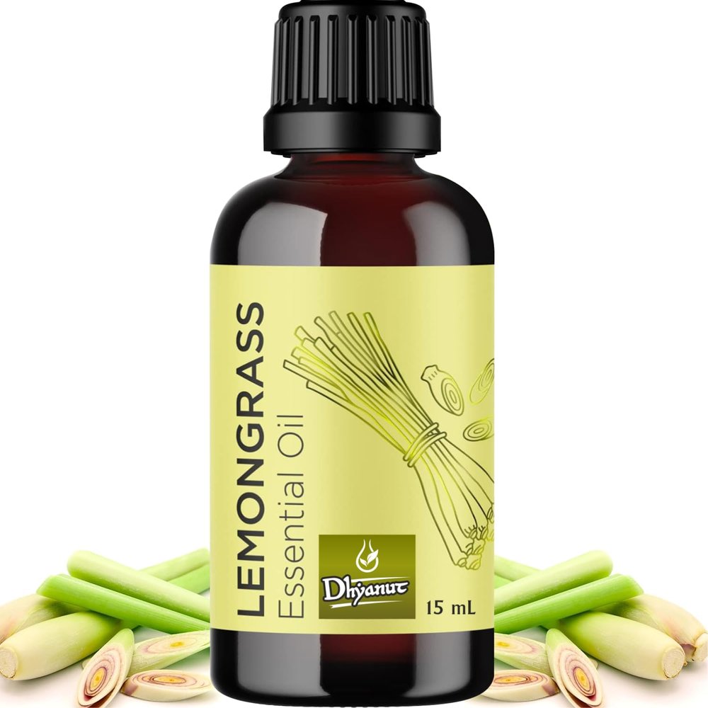 100% Pure Lemongrass Oil For Hair Growth - Undiluted Rosemary Essential Oil For Hair Growth Aromatherapy And Beauty Diys For Visibly Hair And Clear Scalp (Lemongrass, 15 Ml)