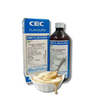 CEC CONDENSED MILK FLV 0752 Flavour/Essence (Used as food flavouring agent and also for making dessert, food and many more)- 500 ML Pack